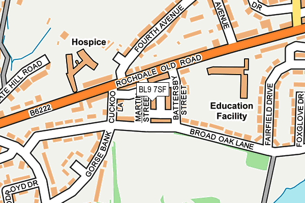 BL9 7SF map - OS OpenMap – Local (Ordnance Survey)