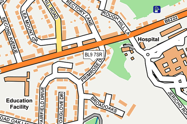 BL9 7SR map - OS OpenMap – Local (Ordnance Survey)