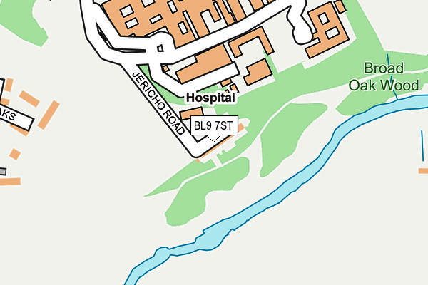 BL9 7ST map - OS OpenMap – Local (Ordnance Survey)