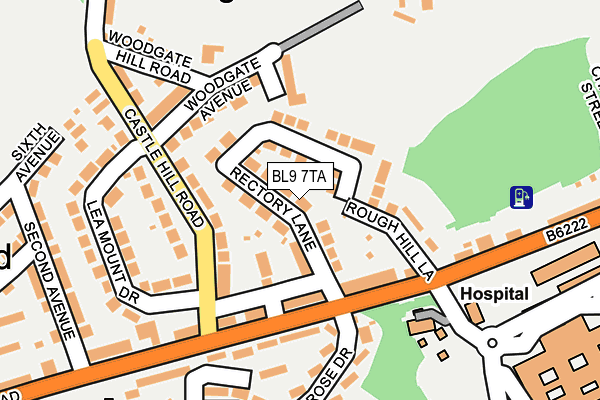 BL9 7TA map - OS OpenMap – Local (Ordnance Survey)