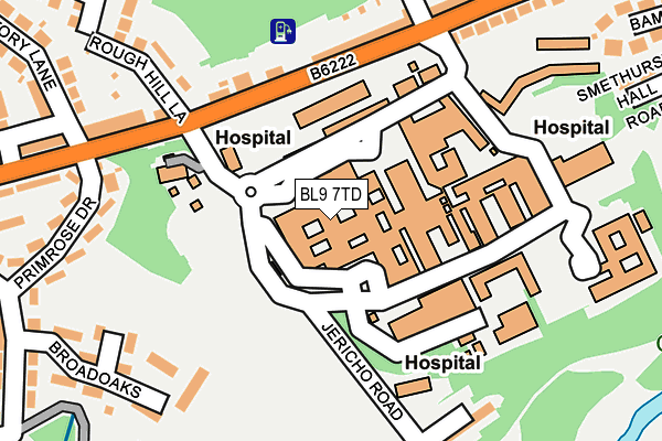 BL9 7TD map - OS OpenMap – Local (Ordnance Survey)