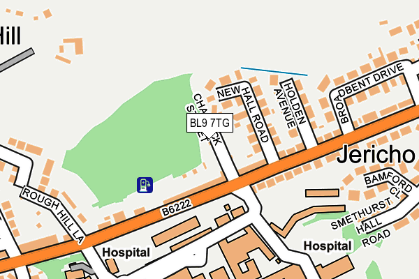 BL9 7TG map - OS OpenMap – Local (Ordnance Survey)