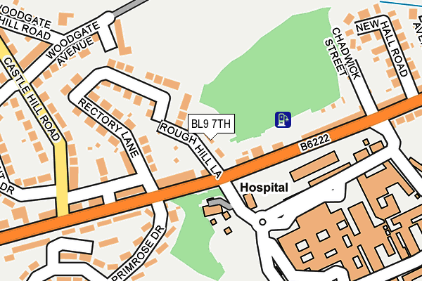 BL9 7TH map - OS OpenMap – Local (Ordnance Survey)