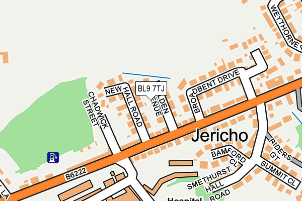 BL9 7TJ map - OS OpenMap – Local (Ordnance Survey)