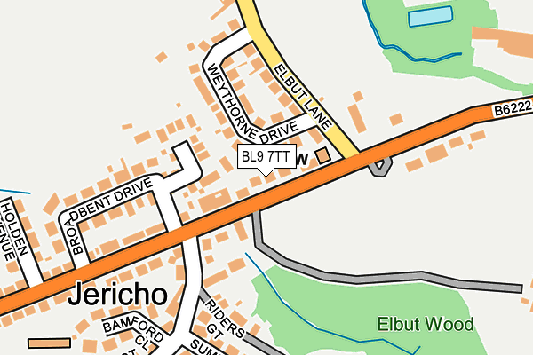 BL9 7TT map - OS OpenMap – Local (Ordnance Survey)