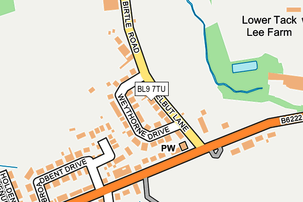 BL9 7TU map - OS OpenMap – Local (Ordnance Survey)