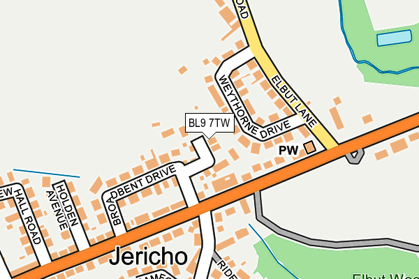 BL9 7TW map - OS OpenMap – Local (Ordnance Survey)