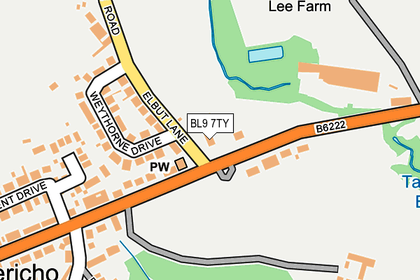BL9 7TY map - OS OpenMap – Local (Ordnance Survey)