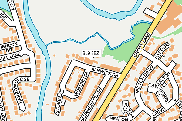 BL9 8BZ map - OS OpenMap – Local (Ordnance Survey)