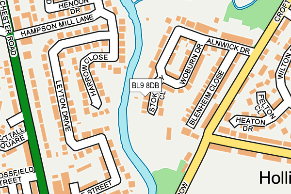 BL9 8DB map - OS OpenMap – Local (Ordnance Survey)