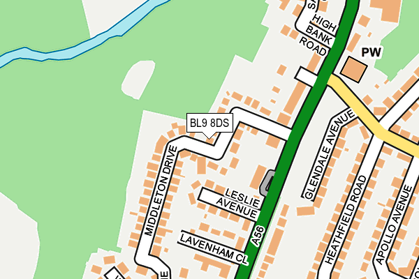 BL9 8DS map - OS OpenMap – Local (Ordnance Survey)