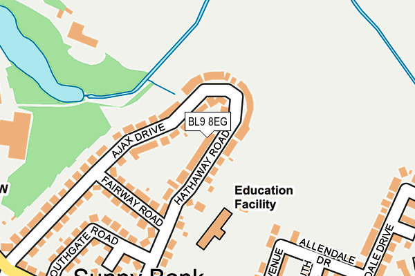 BL9 8EG map - OS OpenMap – Local (Ordnance Survey)