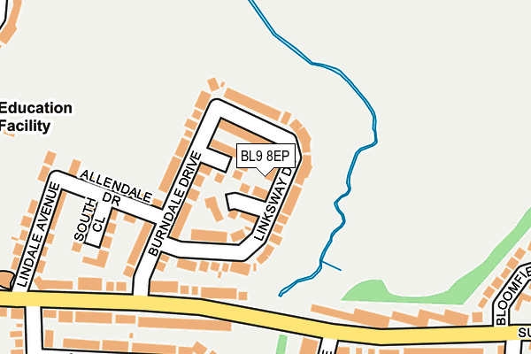 BL9 8EP map - OS OpenMap – Local (Ordnance Survey)