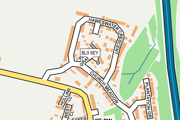 BL9 8EY map - OS OpenMap – Local (Ordnance Survey)