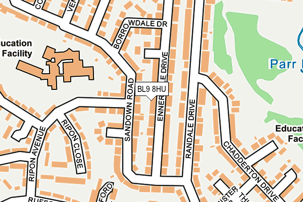 BL9 8HU map - OS OpenMap – Local (Ordnance Survey)