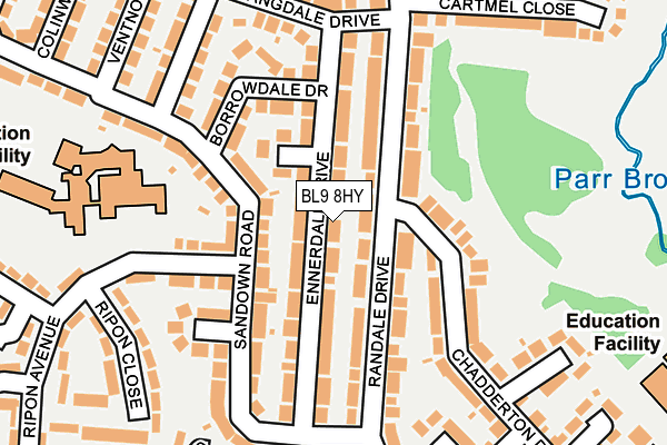 BL9 8HY map - OS OpenMap – Local (Ordnance Survey)