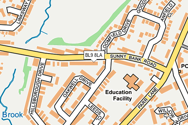 BL9 8LA map - OS OpenMap – Local (Ordnance Survey)