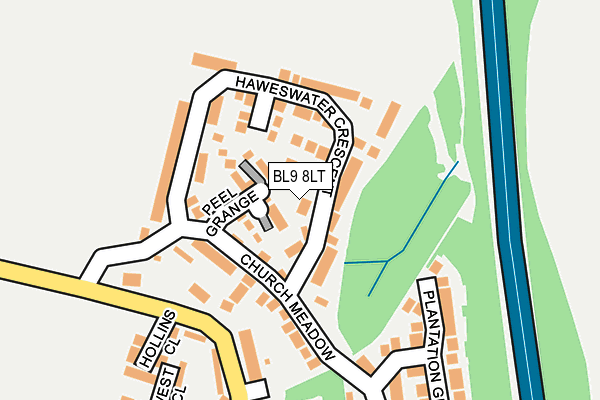 BL9 8LT map - OS OpenMap – Local (Ordnance Survey)