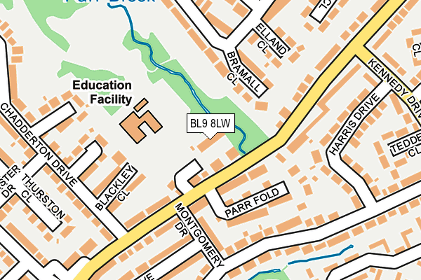 BL9 8LW map - OS OpenMap – Local (Ordnance Survey)