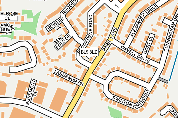 BL9 8LZ map - OS OpenMap – Local (Ordnance Survey)