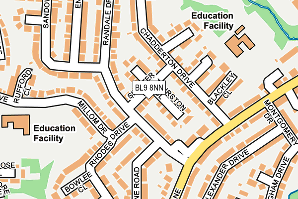 BL9 8NN map - OS OpenMap – Local (Ordnance Survey)