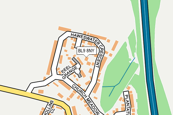 BL9 8NY map - OS OpenMap – Local (Ordnance Survey)