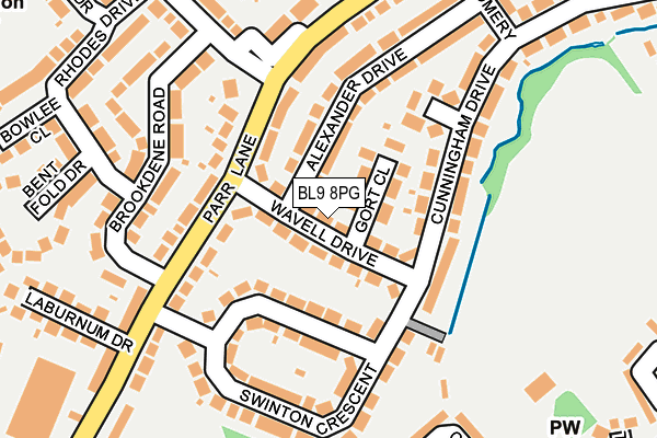 BL9 8PG map - OS OpenMap – Local (Ordnance Survey)
