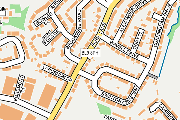 BL9 8PH map - OS OpenMap – Local (Ordnance Survey)