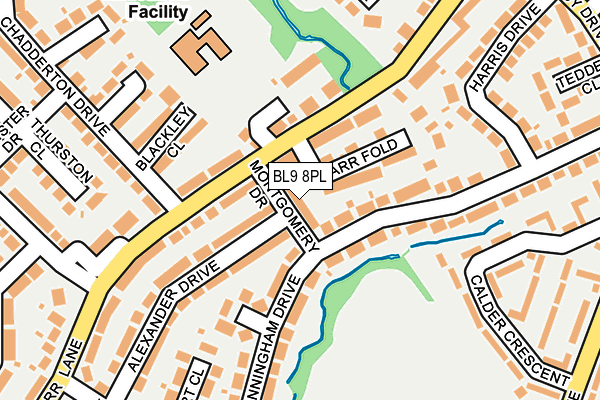 BL9 8PL map - OS OpenMap – Local (Ordnance Survey)