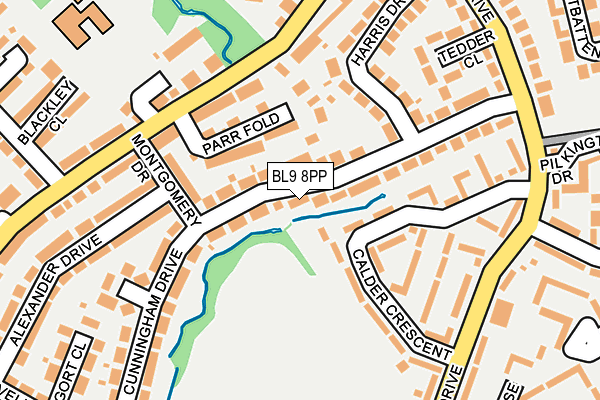 BL9 8PP map - OS OpenMap – Local (Ordnance Survey)