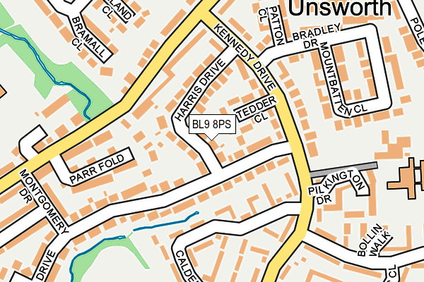 BL9 8PS map - OS OpenMap – Local (Ordnance Survey)