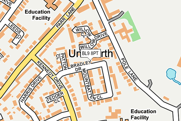 BL9 8PT map - OS OpenMap – Local (Ordnance Survey)