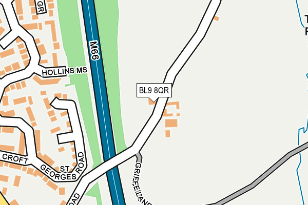 BL9 8QR map - OS OpenMap – Local (Ordnance Survey)