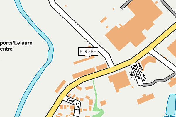 BL9 8RE map - OS OpenMap – Local (Ordnance Survey)