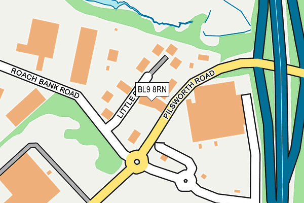 BL9 8RN map - OS OpenMap – Local (Ordnance Survey)