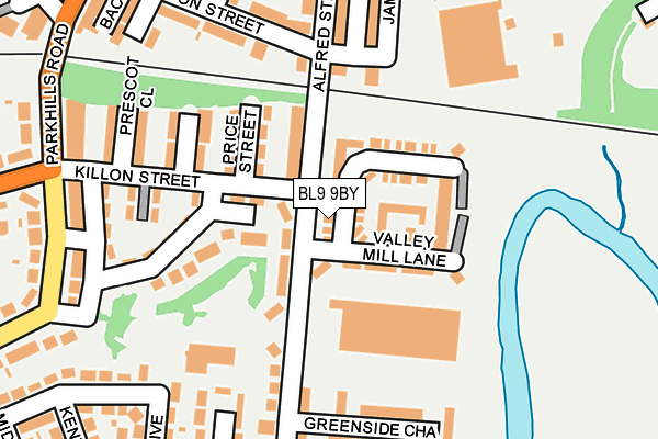 BL9 9BY map - OS OpenMap – Local (Ordnance Survey)