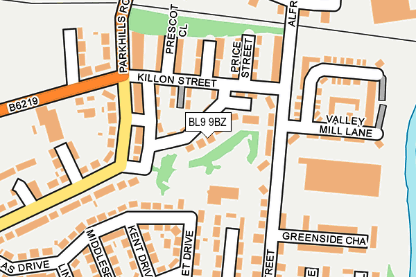 BL9 9BZ map - OS OpenMap – Local (Ordnance Survey)