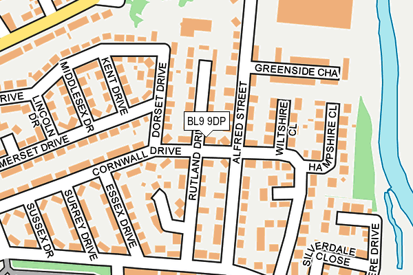 BL9 9DP map - OS OpenMap – Local (Ordnance Survey)