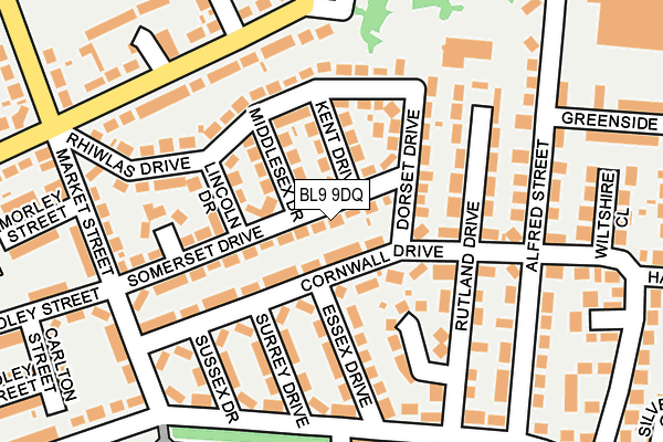 BL9 9DQ map - OS OpenMap – Local (Ordnance Survey)