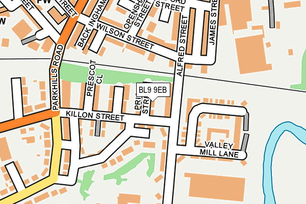 BL9 9EB map - OS OpenMap – Local (Ordnance Survey)
