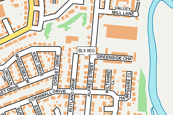BL9 9EG map - OS OpenMap – Local (Ordnance Survey)