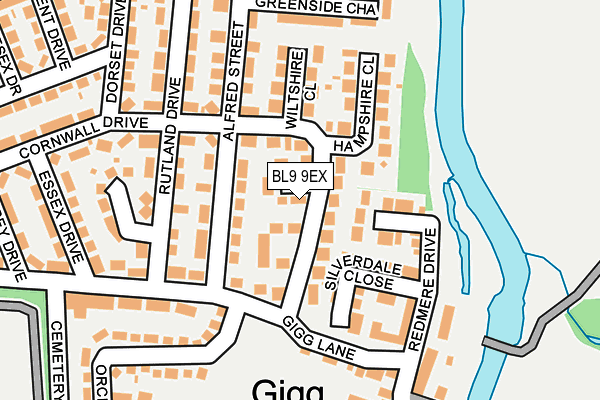 BL9 9EX map - OS OpenMap – Local (Ordnance Survey)