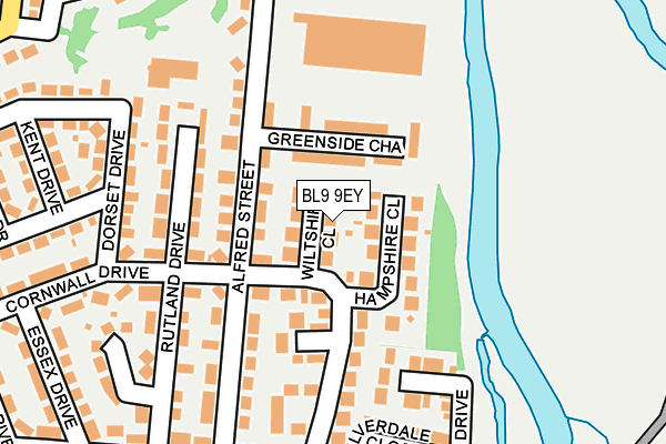 BL9 9EY map - OS OpenMap – Local (Ordnance Survey)