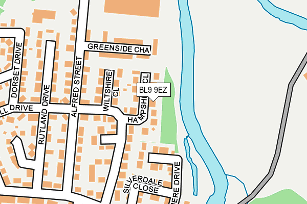 BL9 9EZ map - OS OpenMap – Local (Ordnance Survey)