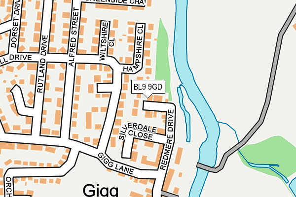 BL9 9GD map - OS OpenMap – Local (Ordnance Survey)