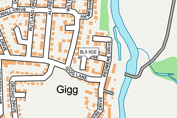 BL9 9GE map - OS OpenMap – Local (Ordnance Survey)