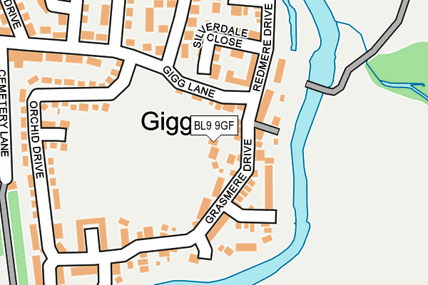 BL9 9GF map - OS OpenMap – Local (Ordnance Survey)