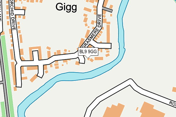 BL9 9GG map - OS OpenMap – Local (Ordnance Survey)