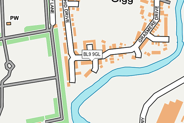BL9 9GL map - OS OpenMap – Local (Ordnance Survey)