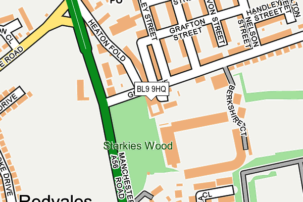 BL9 9HQ map - OS OpenMap – Local (Ordnance Survey)